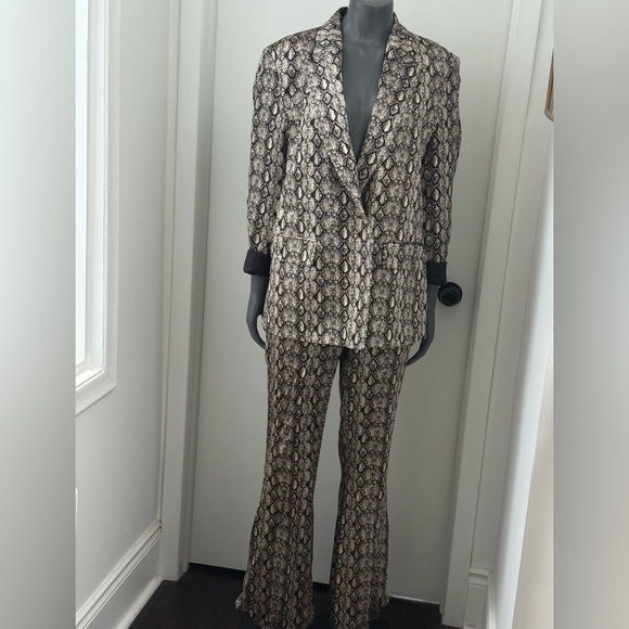 Zara Other - NWT Zara ‘snake skin look’ satin suit